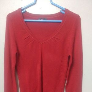 Brick Red Long Sleeve Sweater